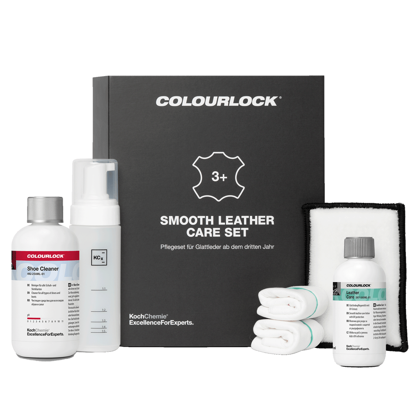 Kit d'entretien COLOURLOCK pour cuirs lisses avec Lotion protectrice